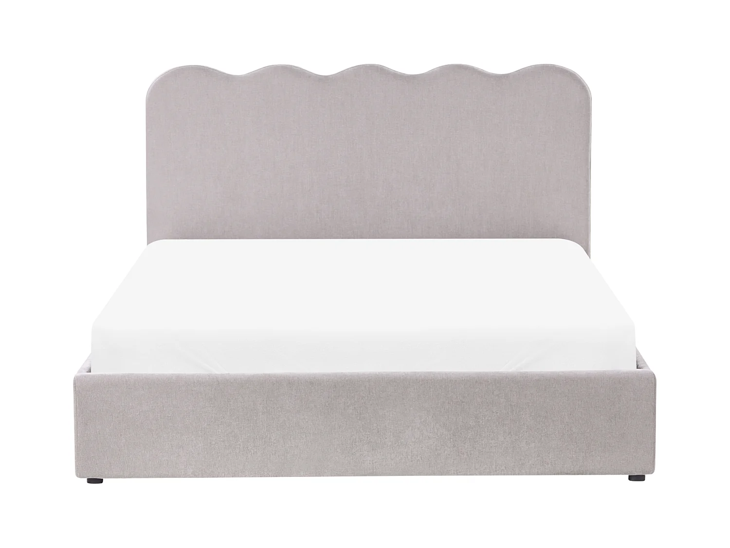 Lit ottoman Tissu NANTERRE 160 x 200 cm Beige