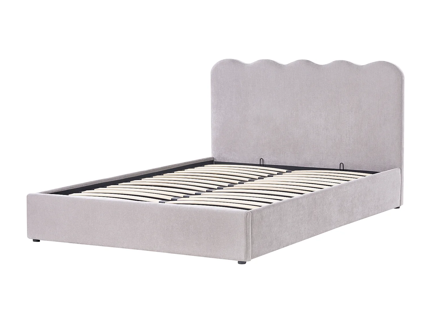 Lit ottoman Tissu NANTERRE 160 x 200 cm Beige