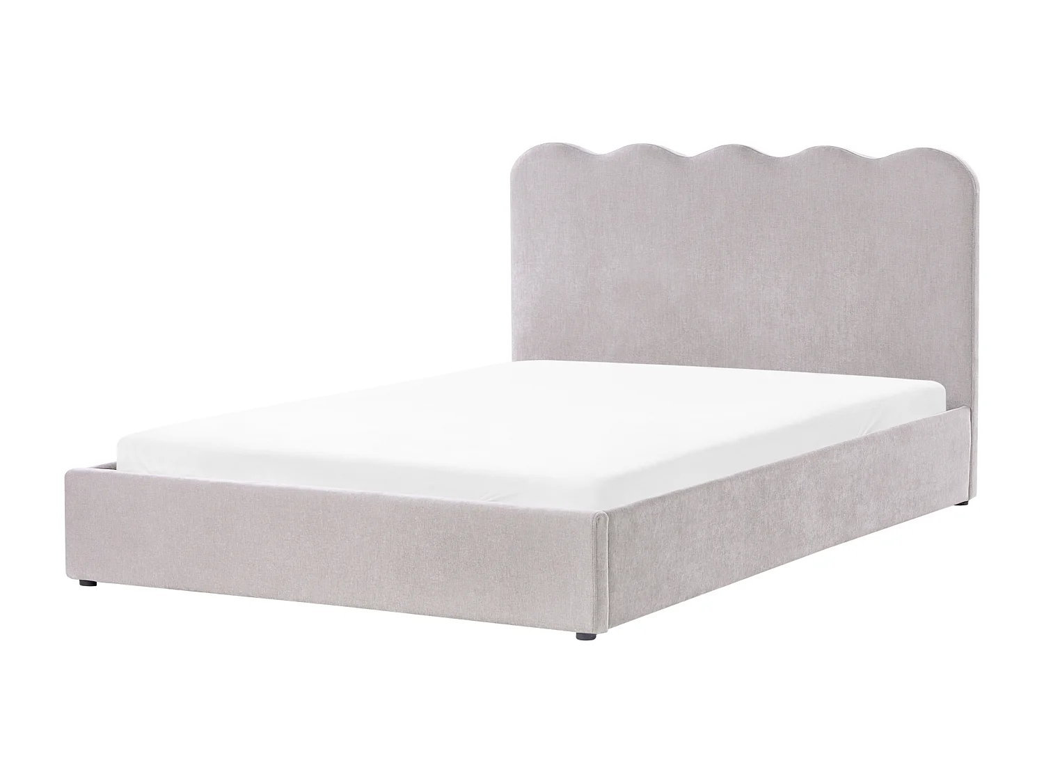 Lit ottoman Tissu NANTERRE 160 x 200 cm Beige