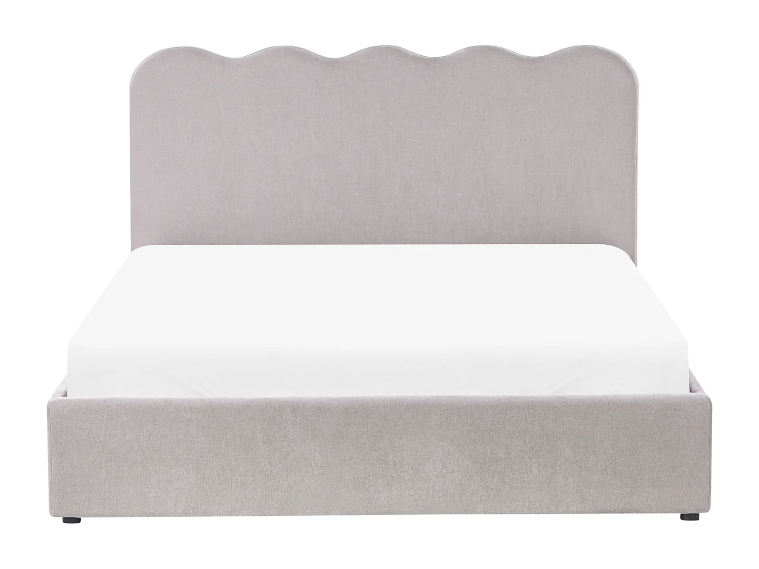 Lit ottoman Tissu NANTERRE 160 x 200 cm Beige