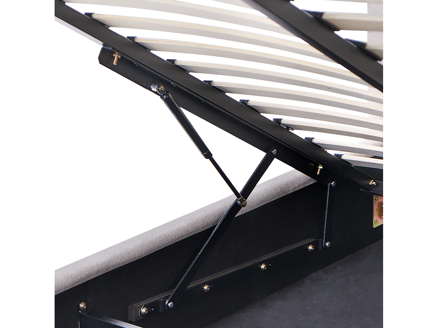 Lit ottoman Tissu chenille NANTERRE 160 x 200 cm Beige