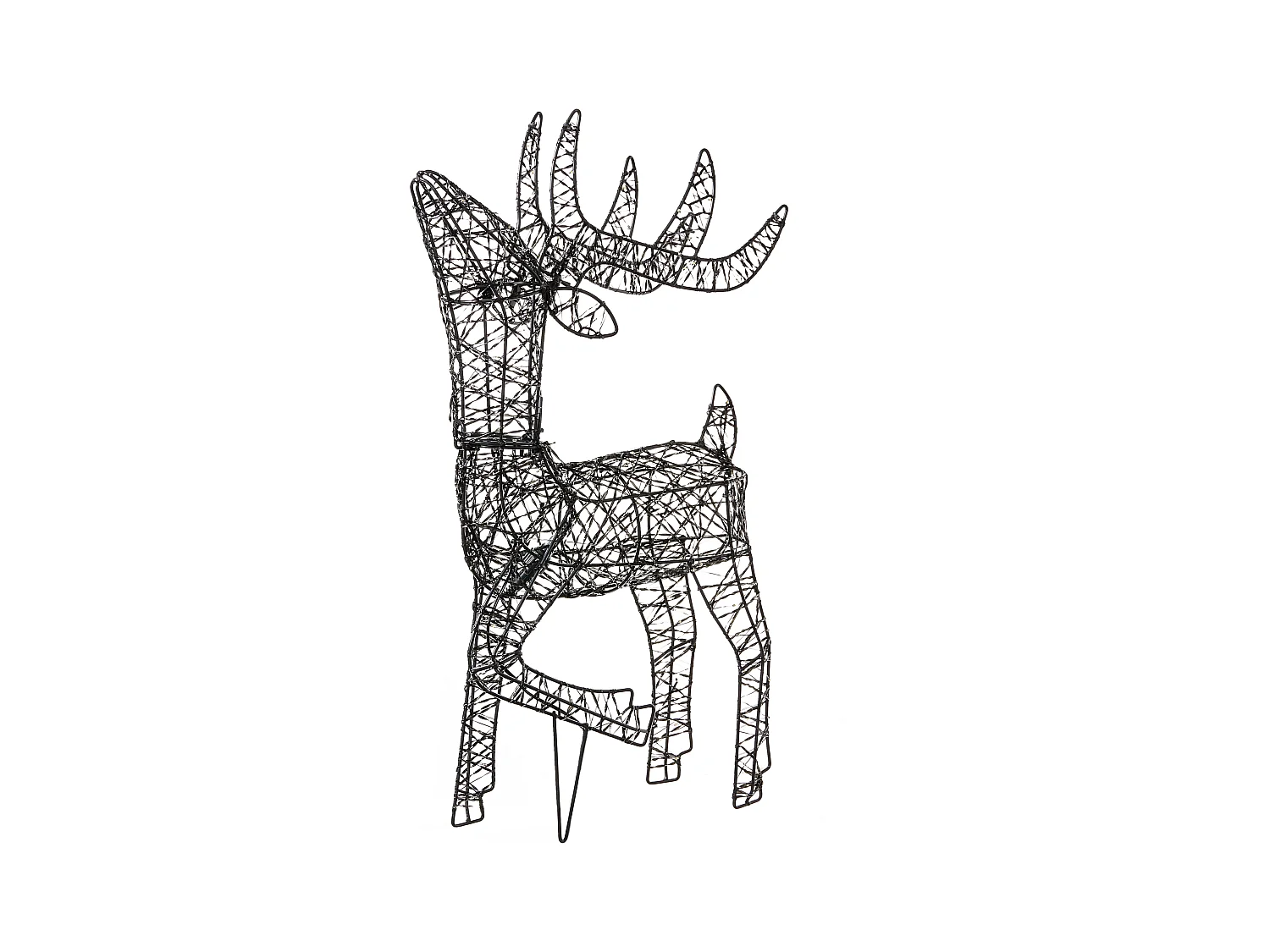 Décoration extérieure LED RAVSJON Renne 58 cm Noir