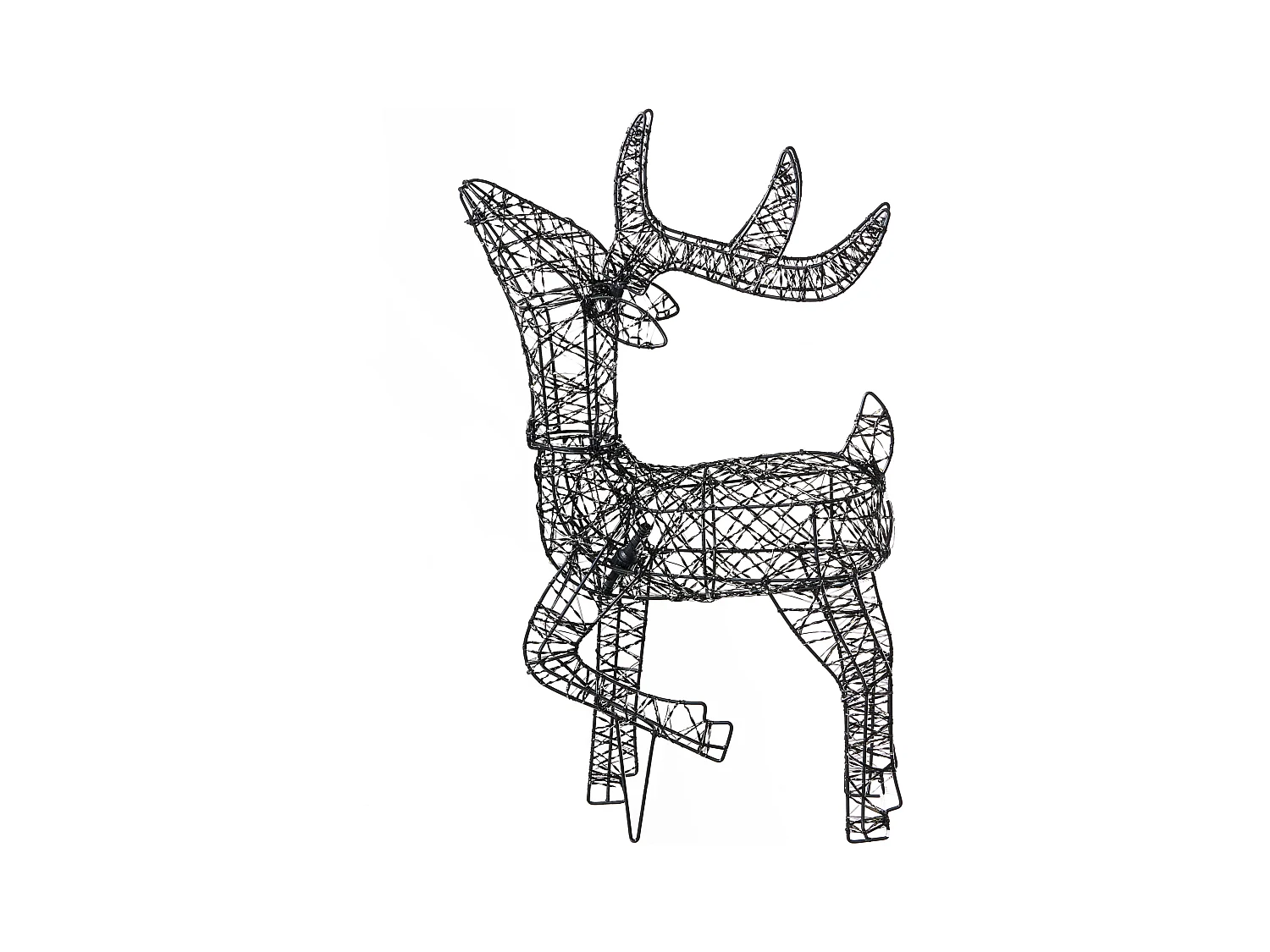 Décoration extérieure LED RAVSJON Renne 58 cm Noir