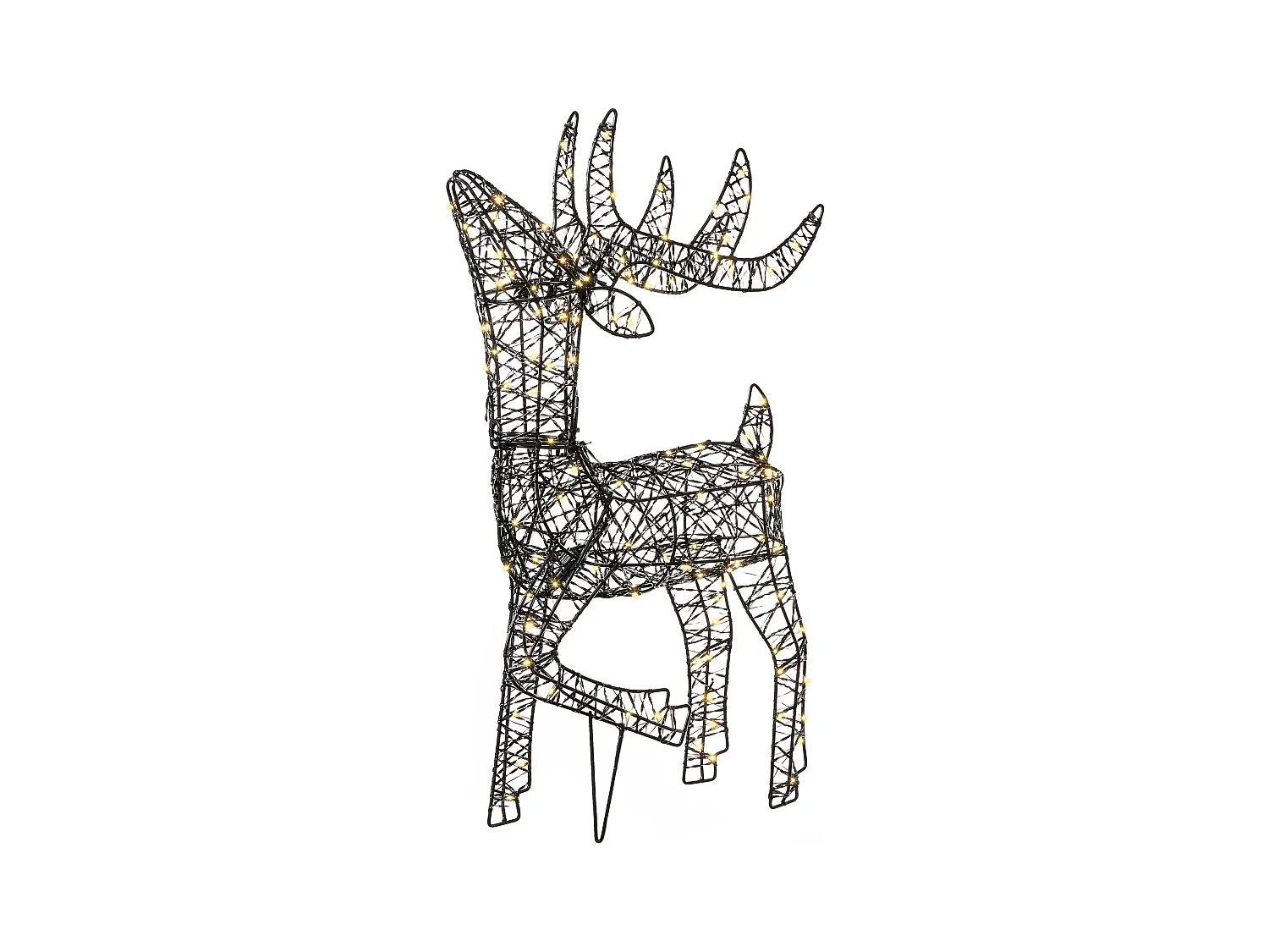 Décoration extérieure LED RAVSJON Renne 58 cm Noir