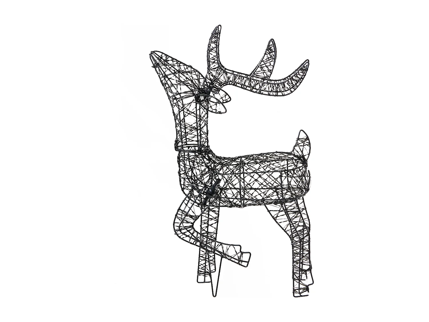 Décoration extérieure LED RAVSJON Renne 58 cm Noir