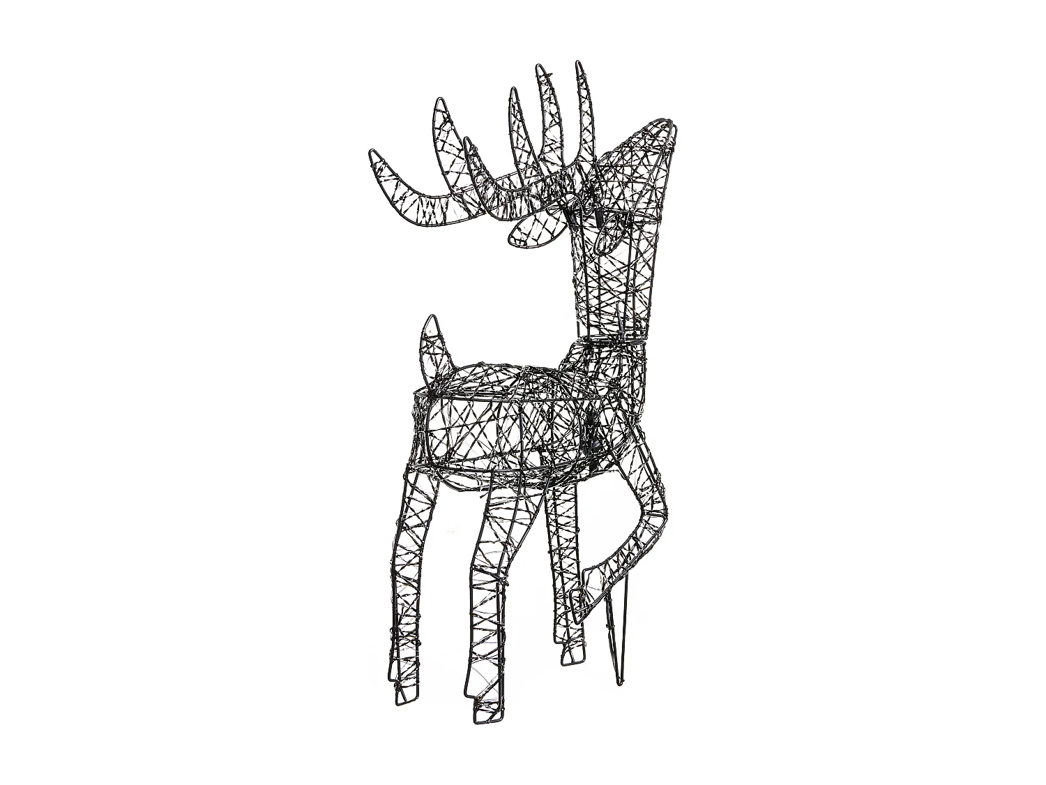 Décoration extérieure LED RAVSJON Renne 58 cm Noir