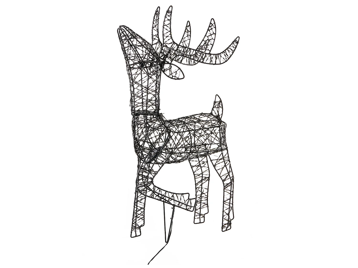 Décoration extérieure LED RAVSJON 58 cm Renne Noir
