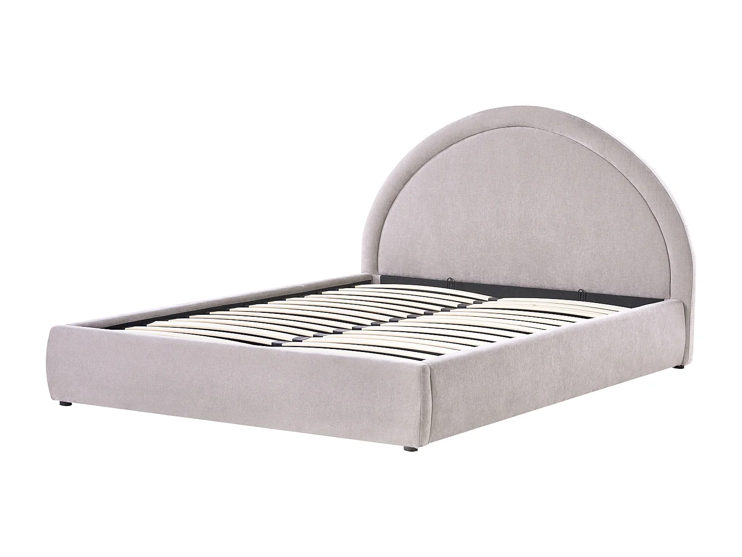Lit ottoman Tissu chenille MOUZON 160 x 200 cm Taupe