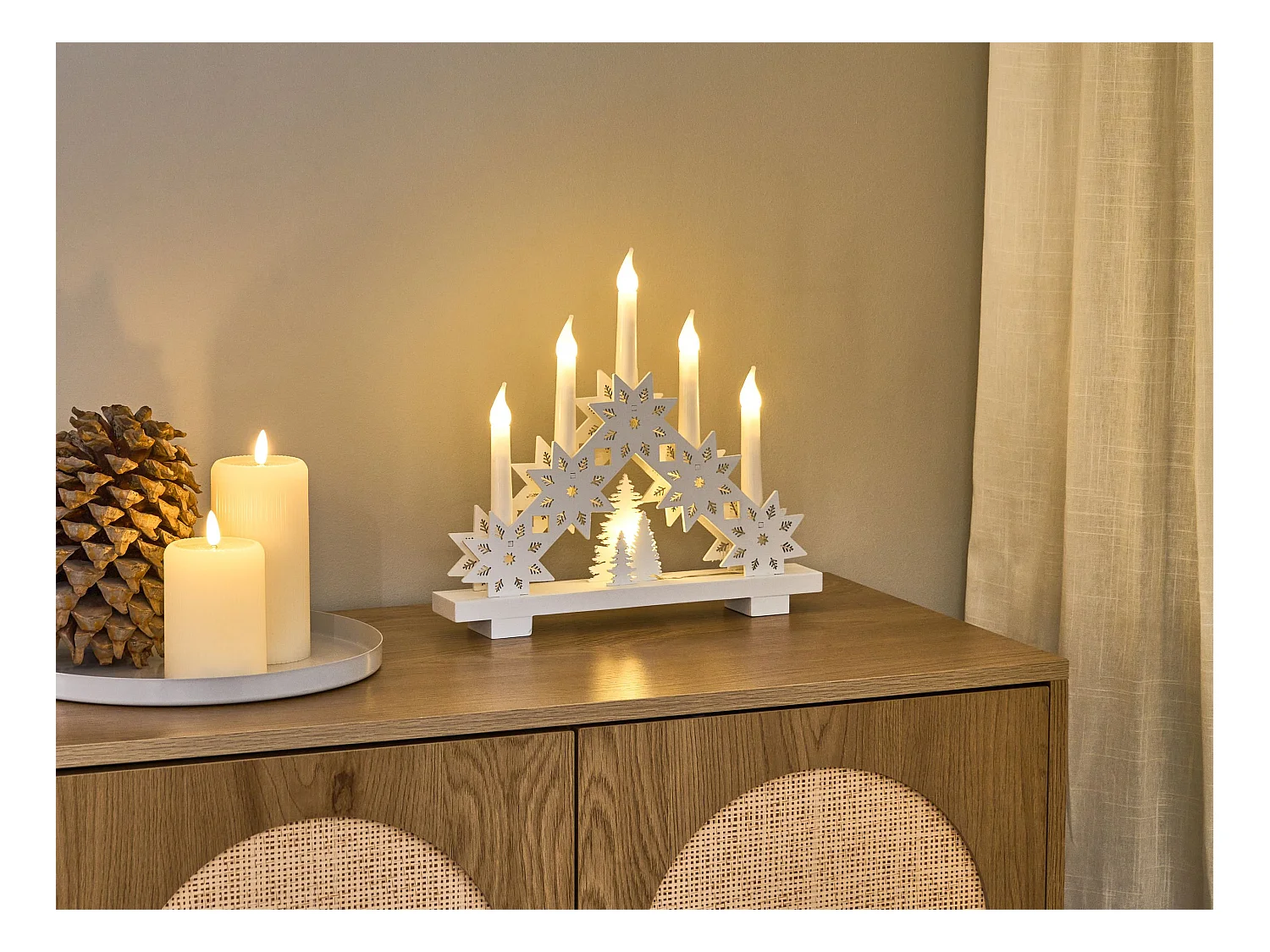 Décoration de Noël BILLAN LED Blanc