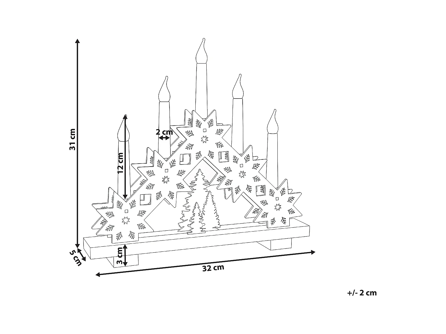 Décoration de Noël BILLAN LED Blanc