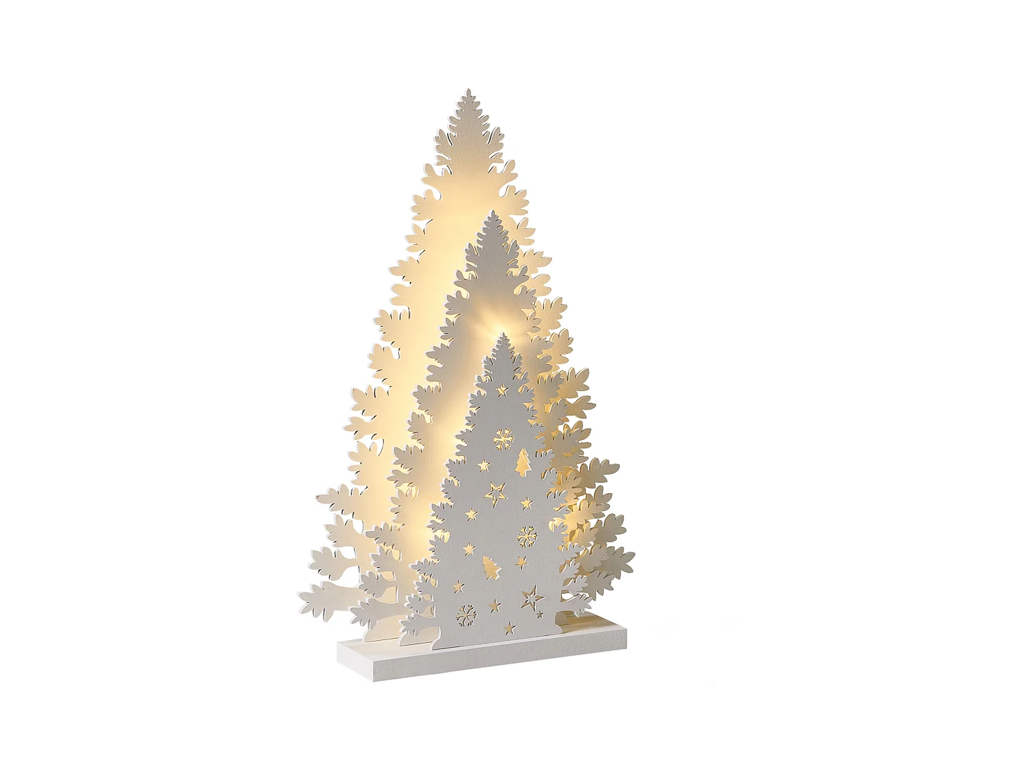 Décoration de Noël LED EMMESAN Arbre de Noël 33 cm Blanc