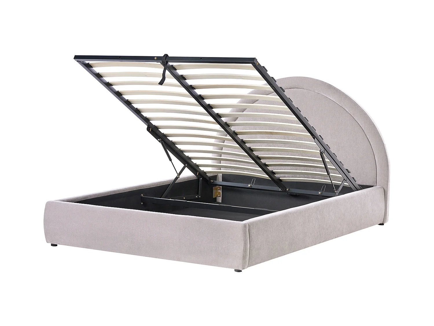 Lit ottoman Tissu MOUZON 140 x 200 cm Beige