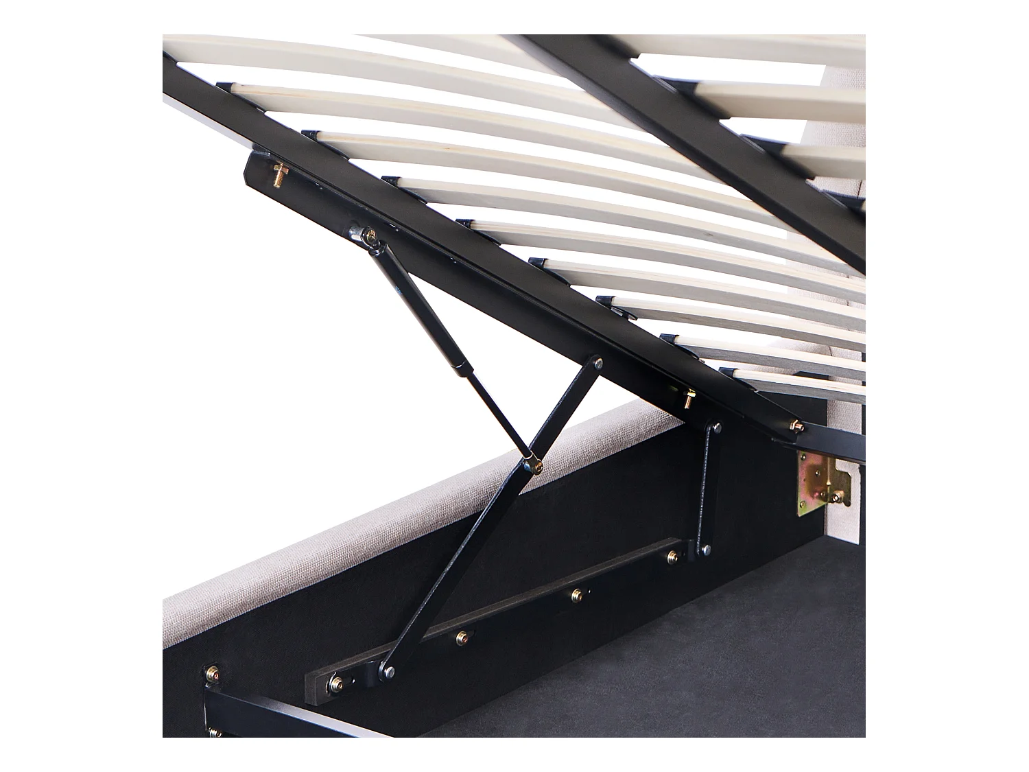 Lit ottoman Tissu MOUZON 140 x 200 cm Beige