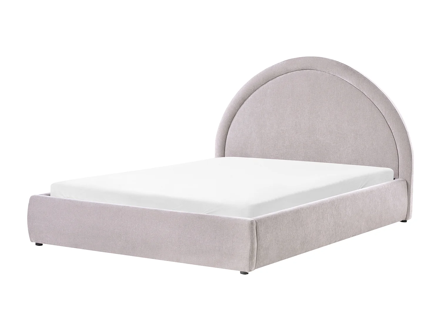 Lit ottoman Tissu chenille MOUZON 140 x 200 cm Taupe