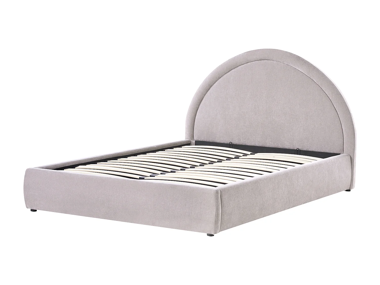 Ottoman Bed MOUZON Chenille Taupe 140 x 200 cm (EU Double)