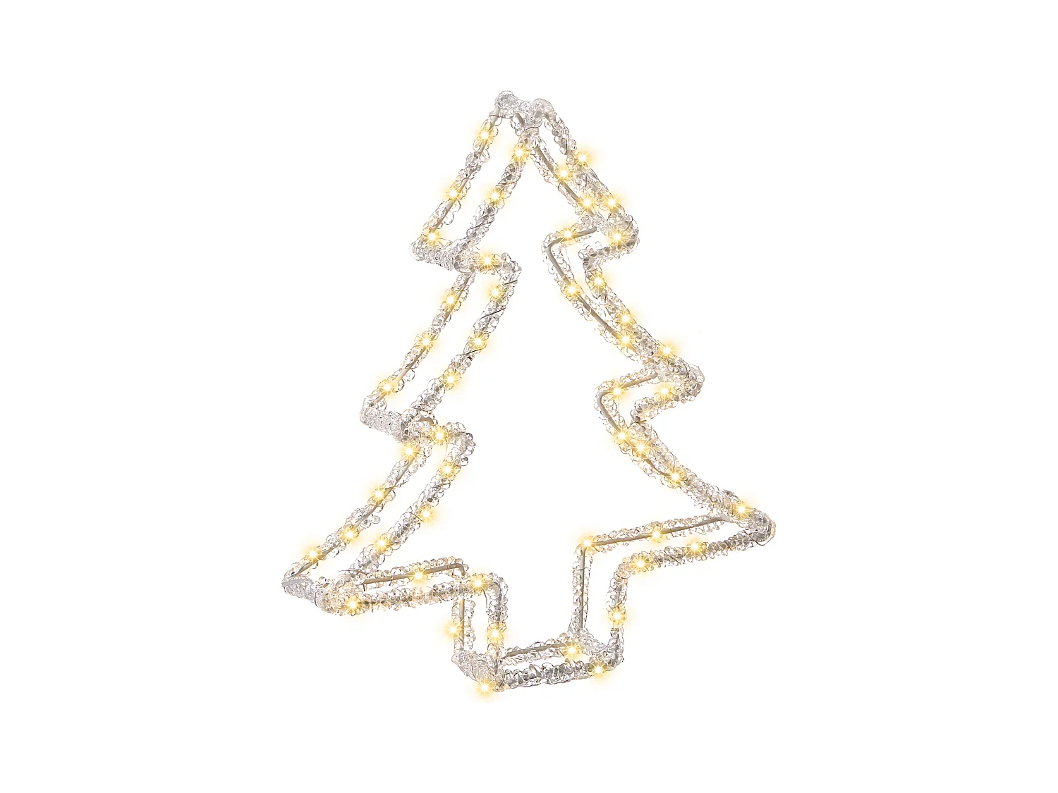 Décoration extérieure LED OLBOAN Arbre de Noël 34 cm Blanc