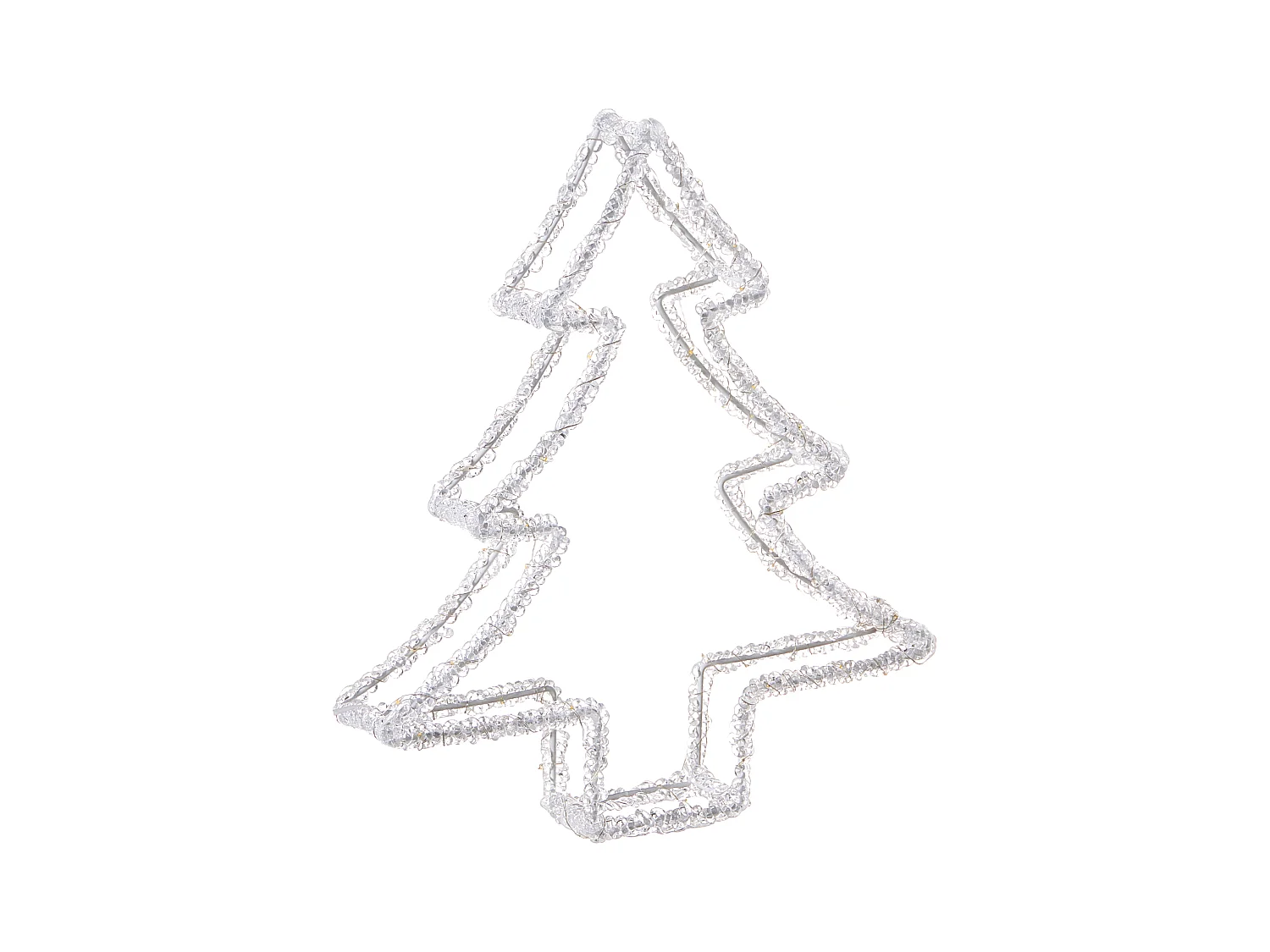 Décoration extérieure LED OLBOAN Arbre de Noël 34 cm Blanc