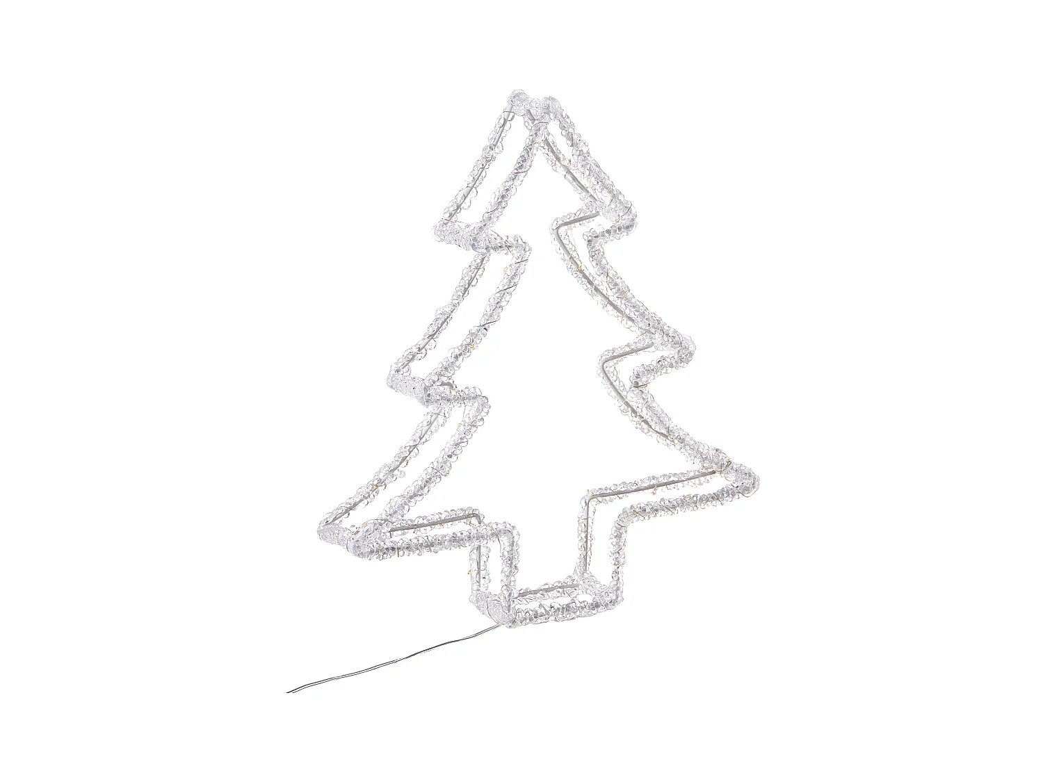 Décoration extérieure LED OLBOAN Arbre de Noël 34 cm Blanc
