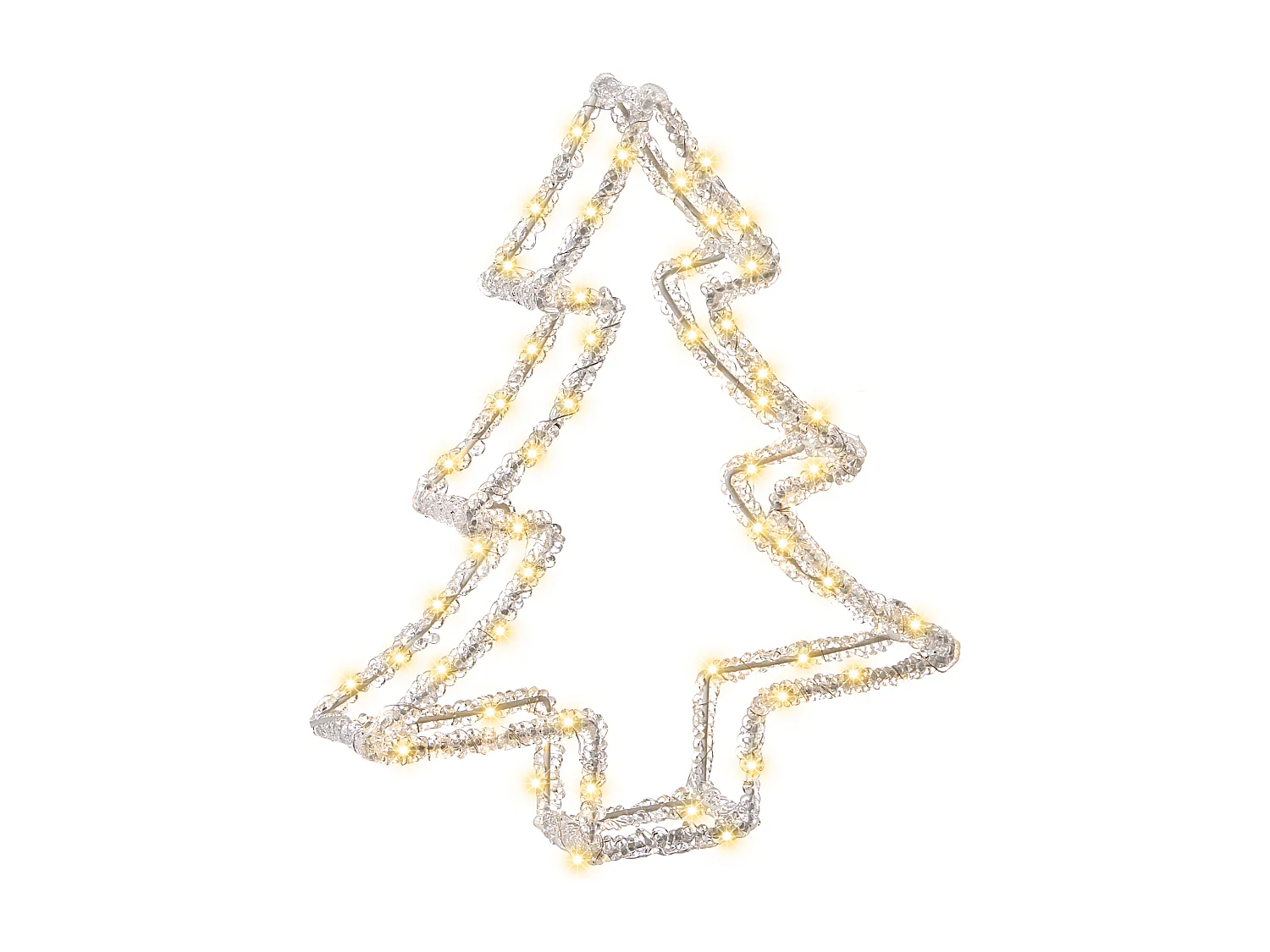 Décoration extérieure LED OLBOAN Arbre de Noël 34 cm Blanc
