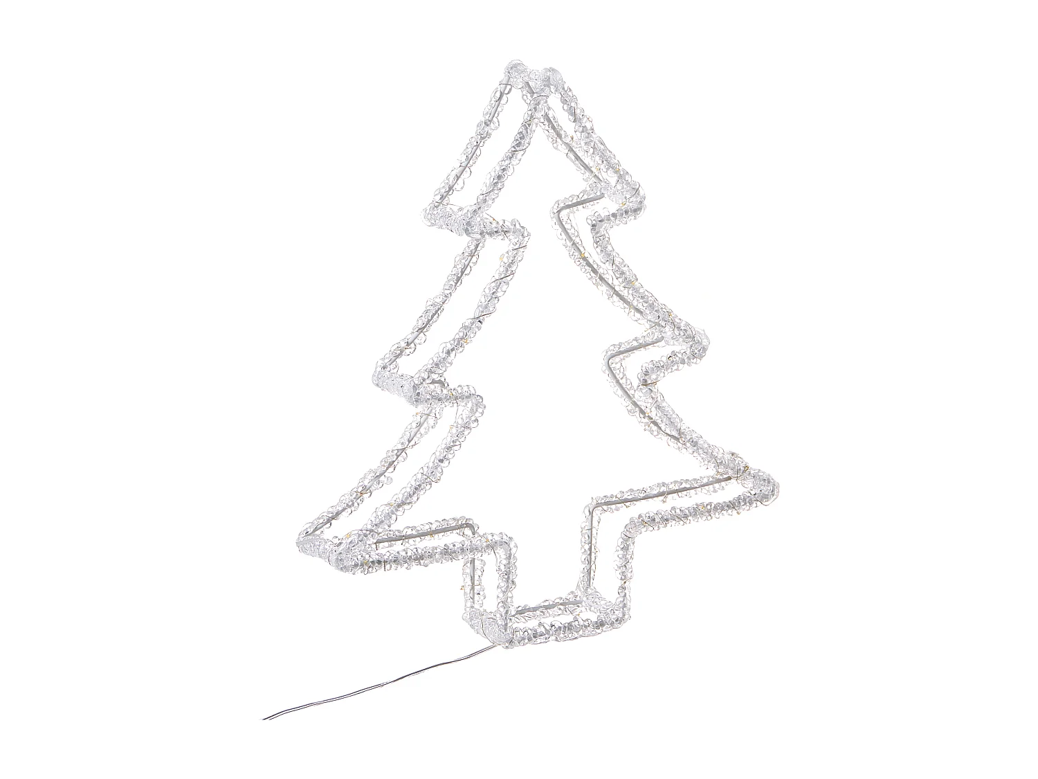 Décoration extérieure LED OLBOAN Arbre de Noël 34 cm Blanc