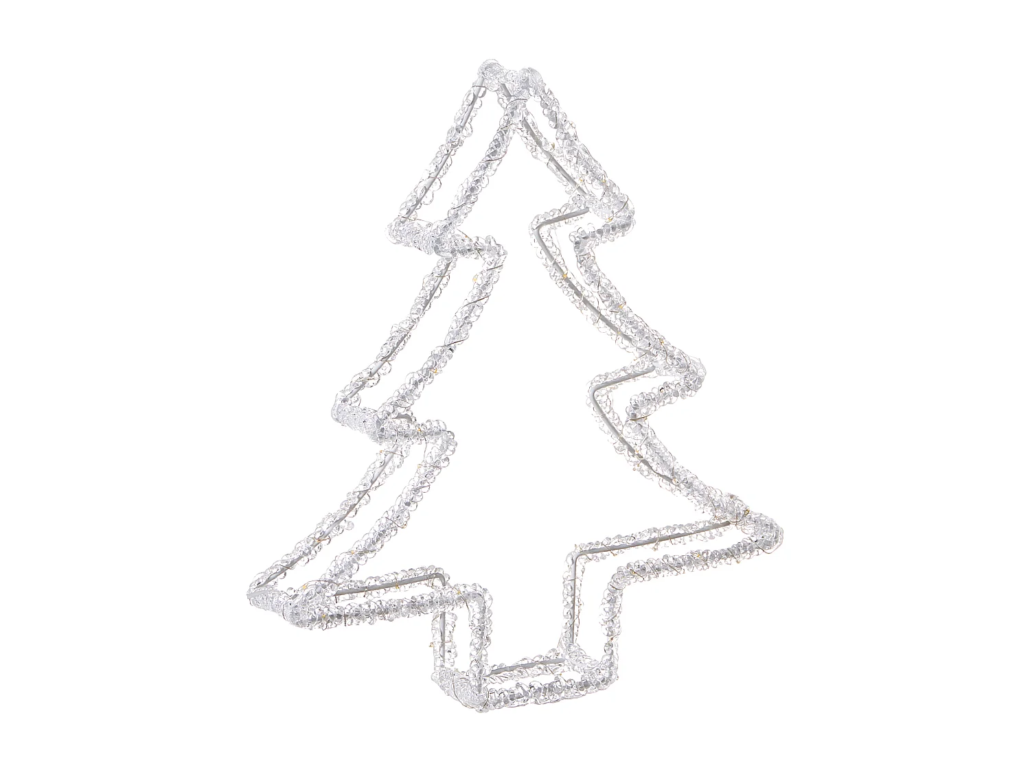 Décoration extérieure LED OLBOAN Arbre de Noël 34 cm Blanc