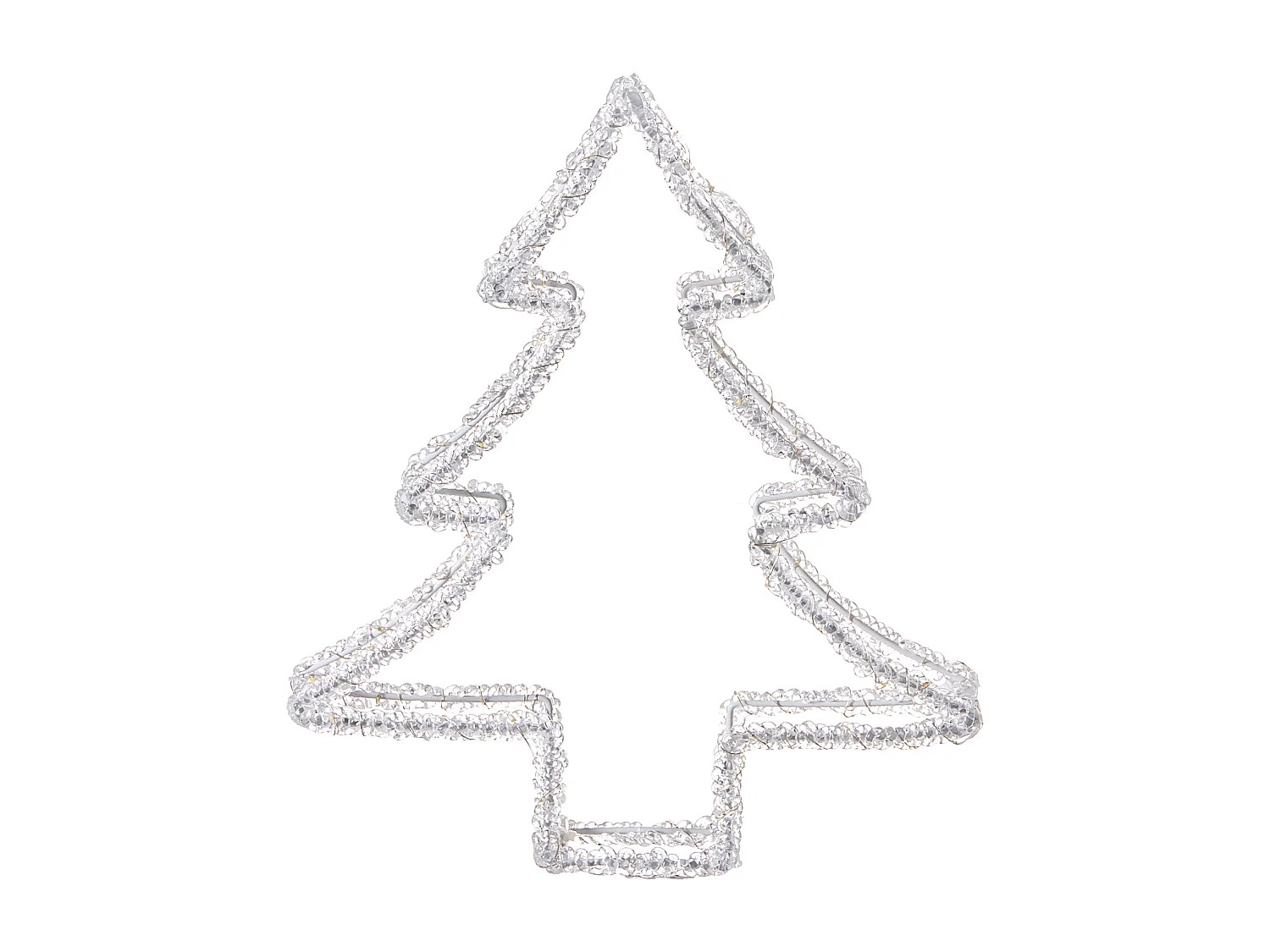 Décoration extérieure LED OLBOAN Arbre de Noël 34 cm Blanc