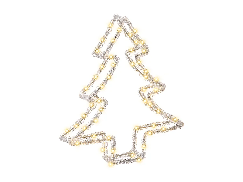 Décoration extérieure LED OLBOAN Arbre de Noël 34 cm Blanc