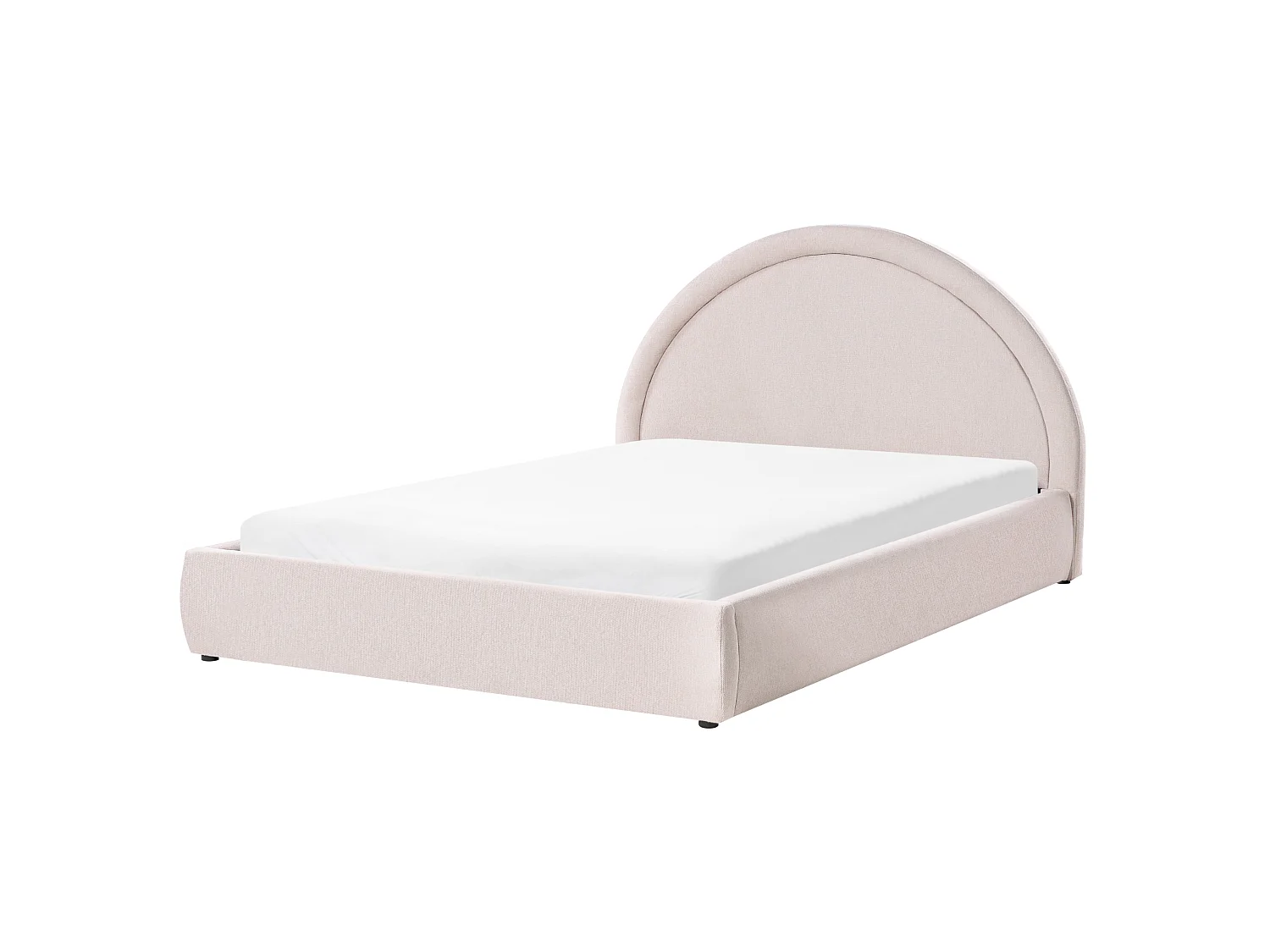 Lit ottoman MOUZON Tissu Beige clair 160 x 200 cm
