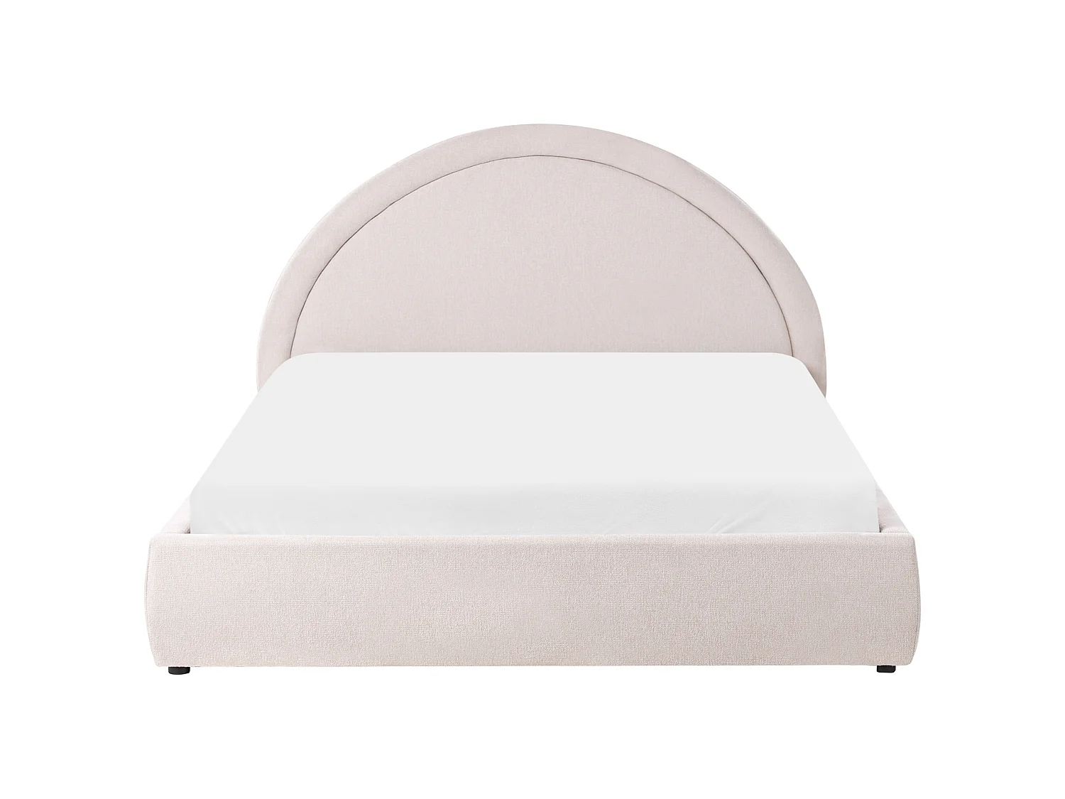 Lit ottoman MOUZON Tissu Beige clair 160 x 200 cm