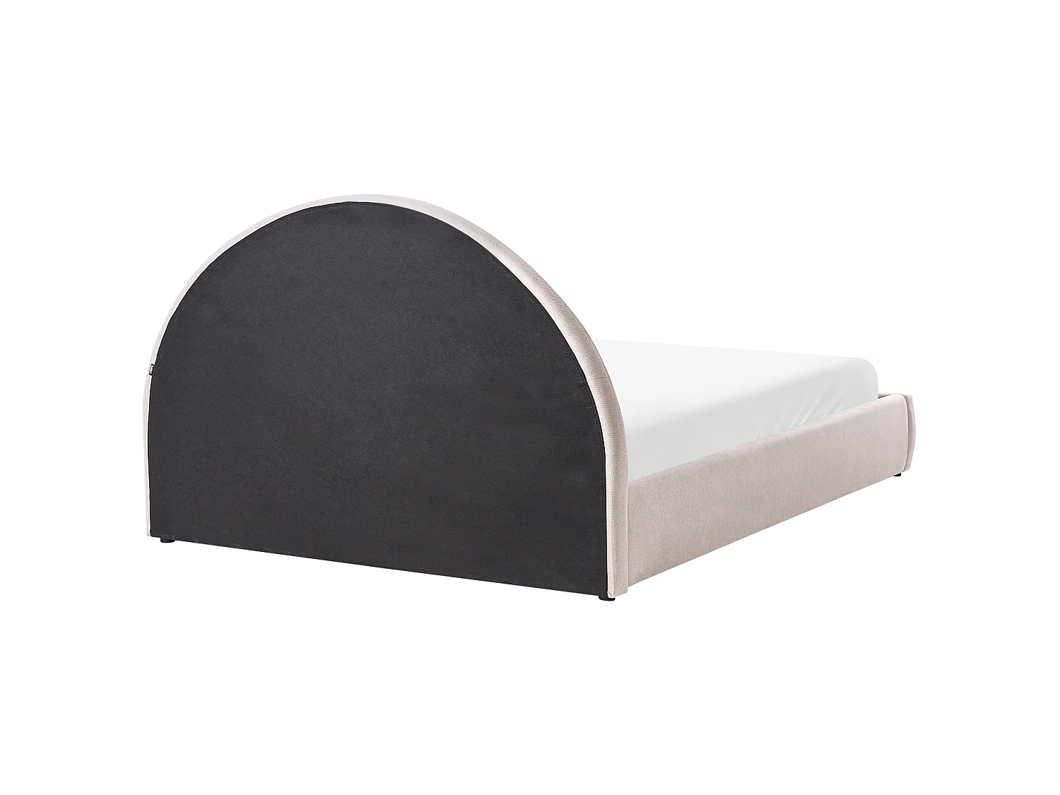 Lit ottoman MOUZON Tissu Beige clair 160 x 200 cm