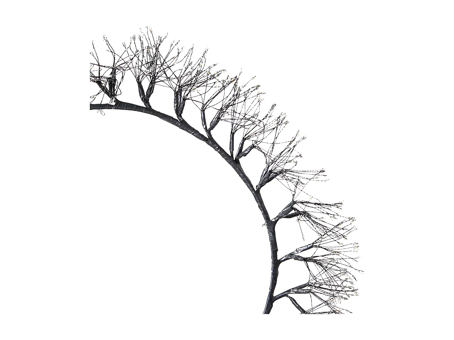 Couronne de Noël LED MUGGAN Couronne 52 cm Noir