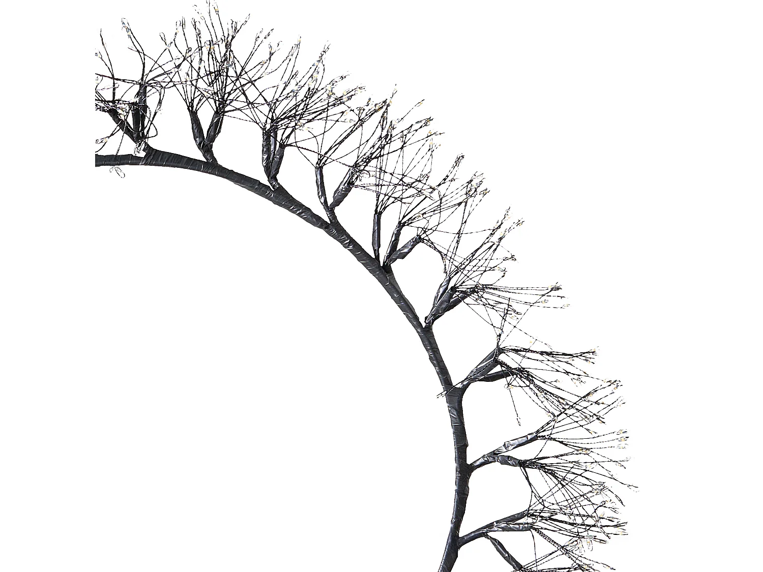 Couronne de Noël LED MUGGAN Couronne 52 cm Noir