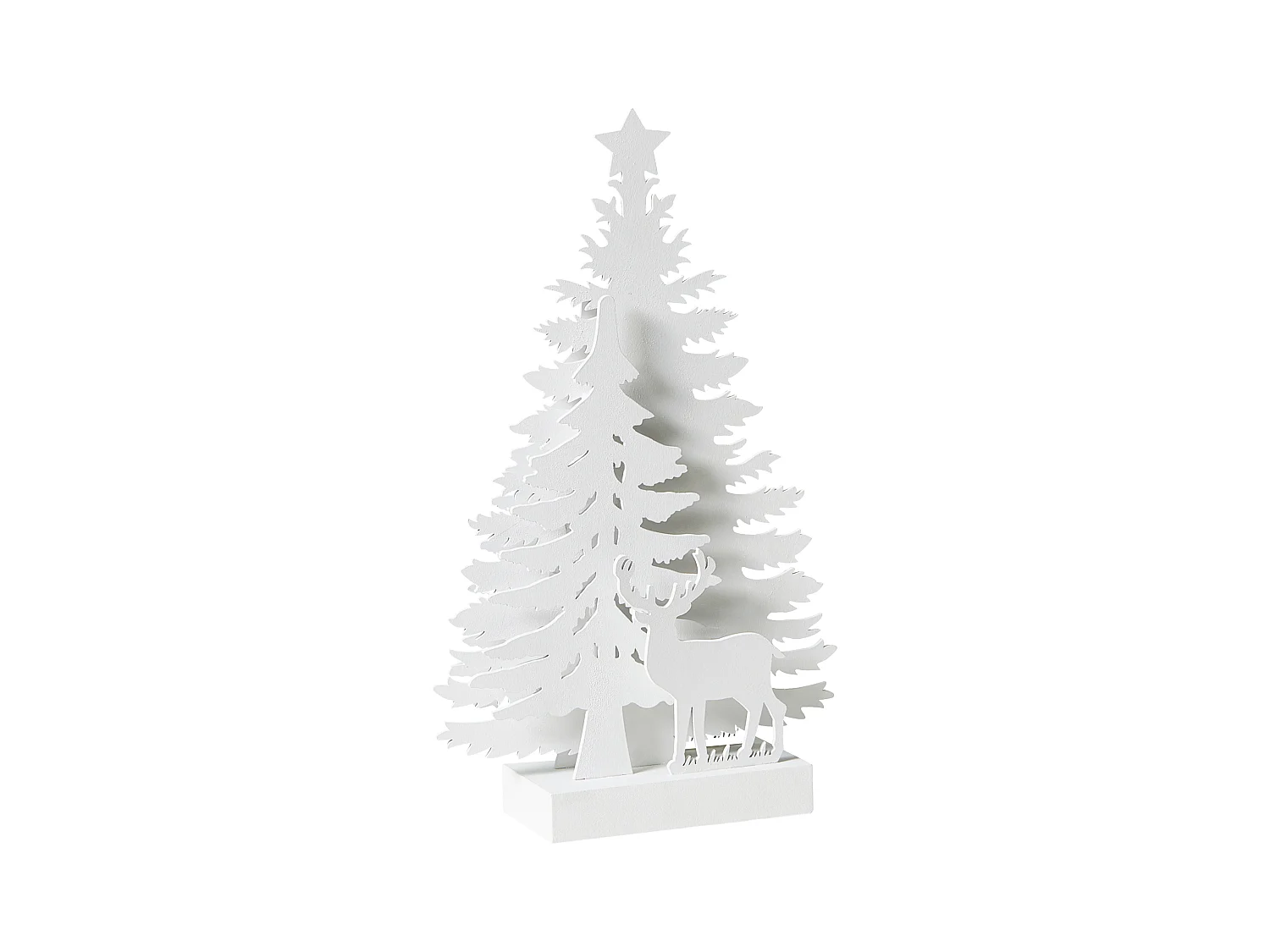 Décoration de Noël LED FEMAN Renne Arbre de Noël 36 cm Blanc