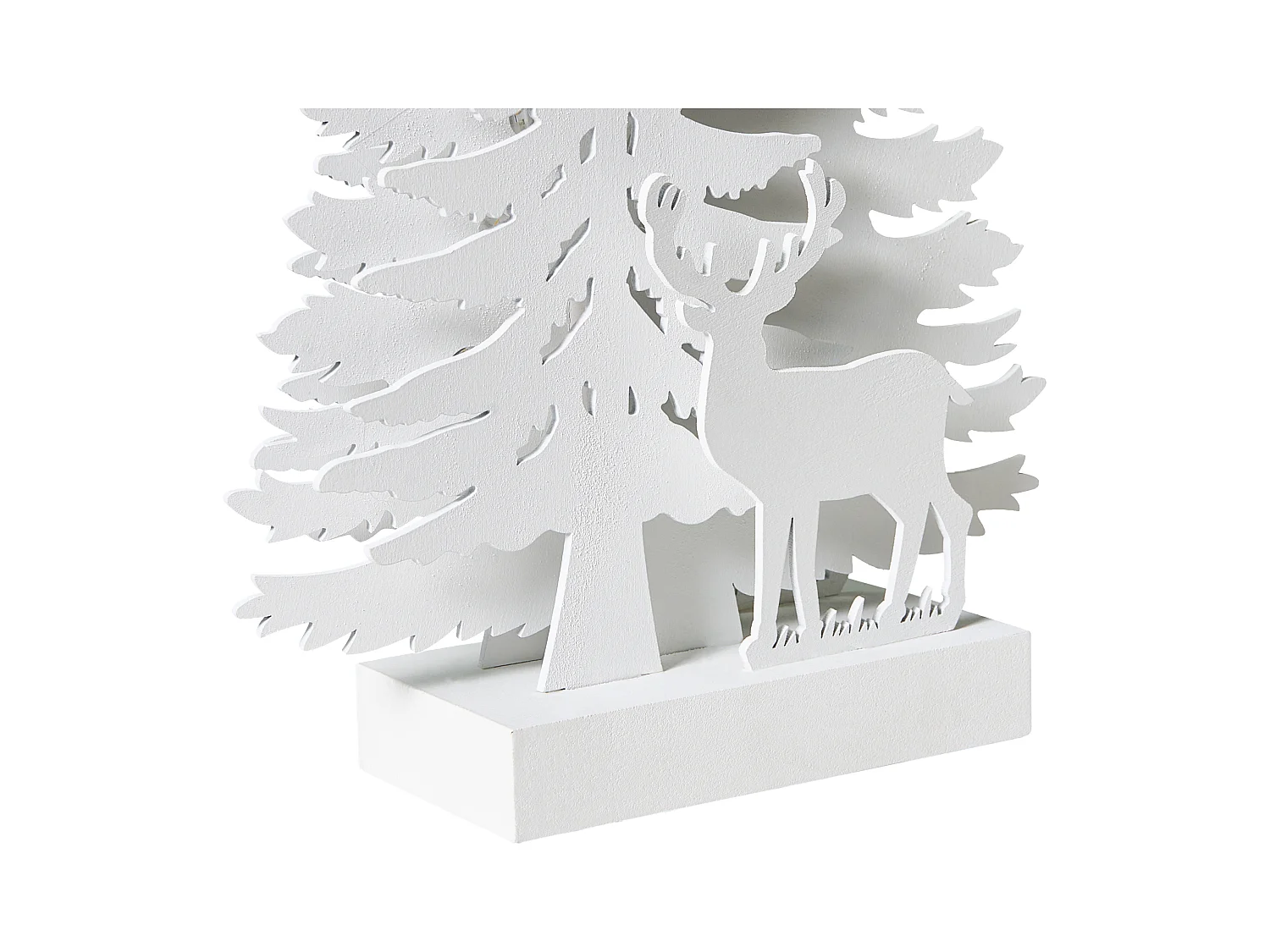 Décoration de Noël LED FEMAN Renne Arbre de Noël 36 cm Blanc