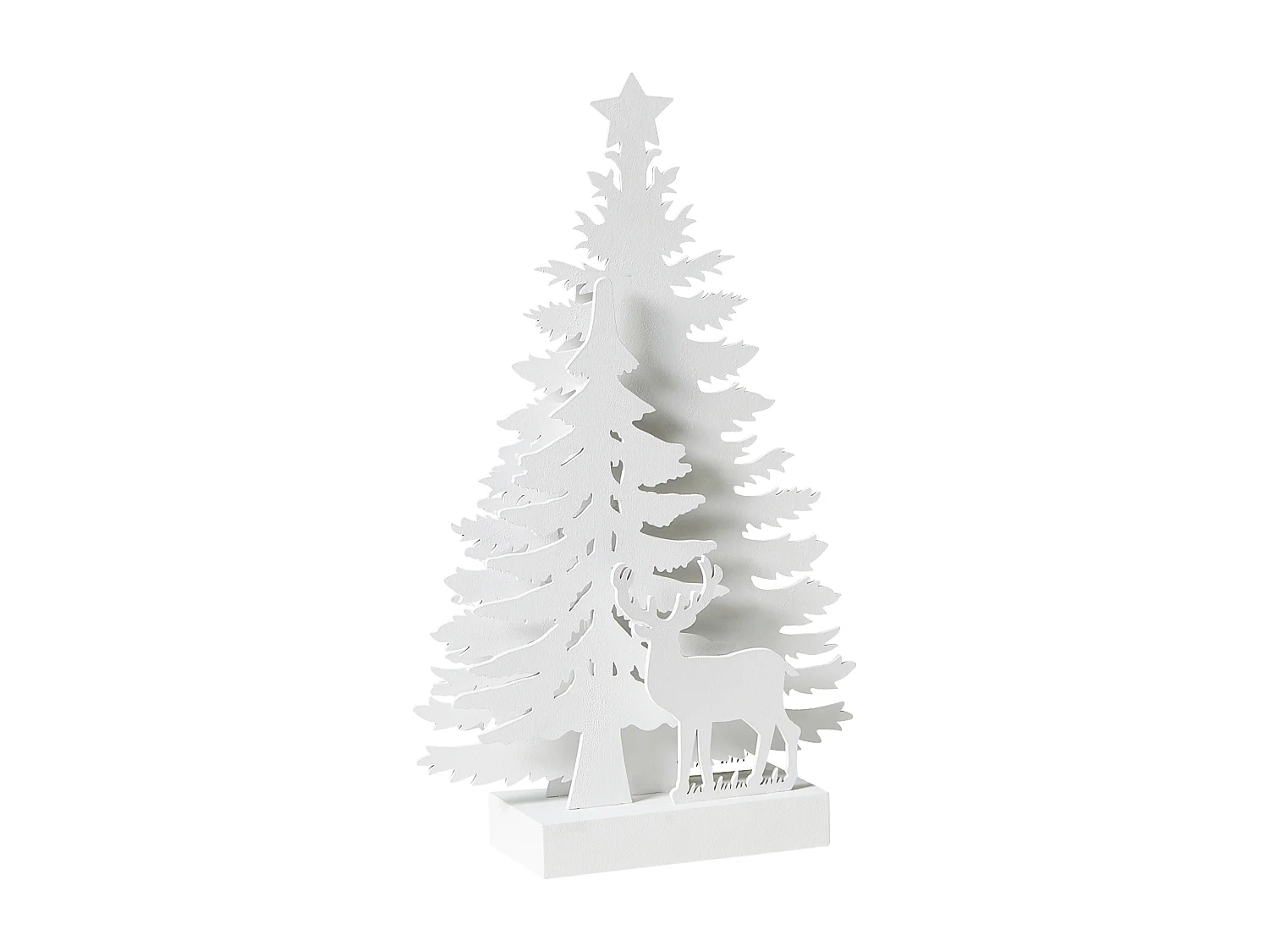 Décoration de Noël LED FEMAN Renne Arbre de Noël 36 cm Blanc