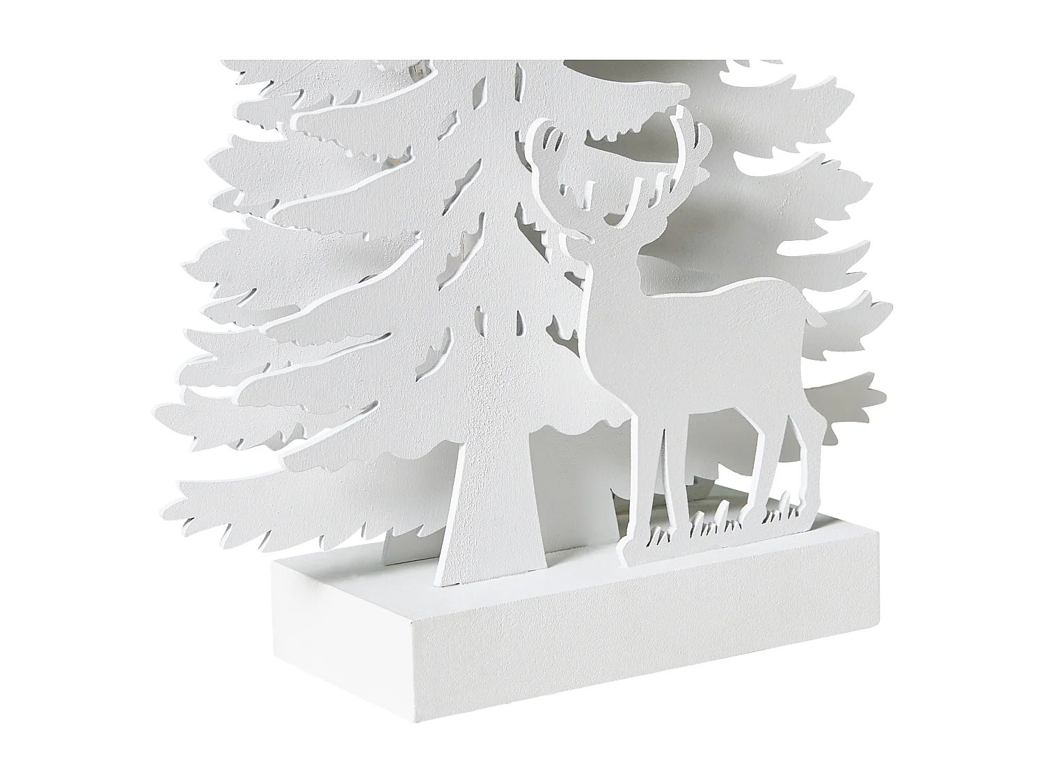 Décoration de Noël LED FEMAN Renne Arbre de Noël 36 cm Blanc