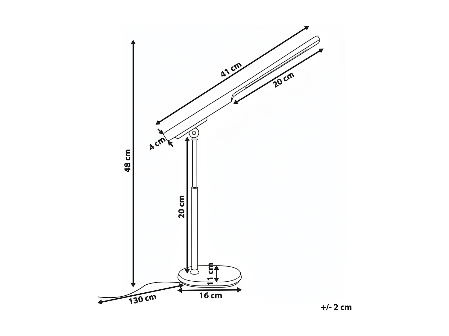 Lampe de bureau LED TUCANA Avec variateur Noir