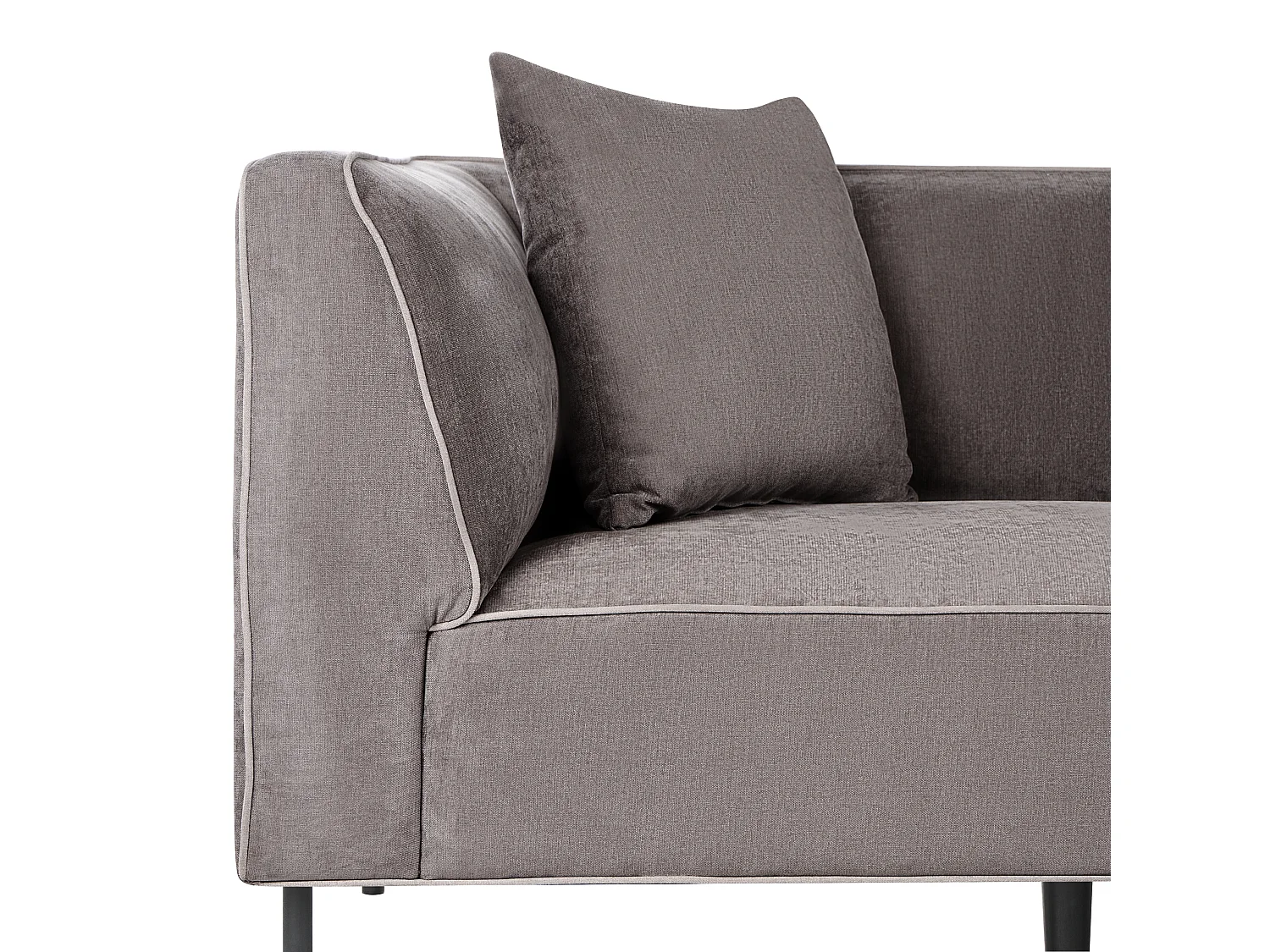 Corner Sofa 3 Seater SATER Chenille Taupe Left Hand