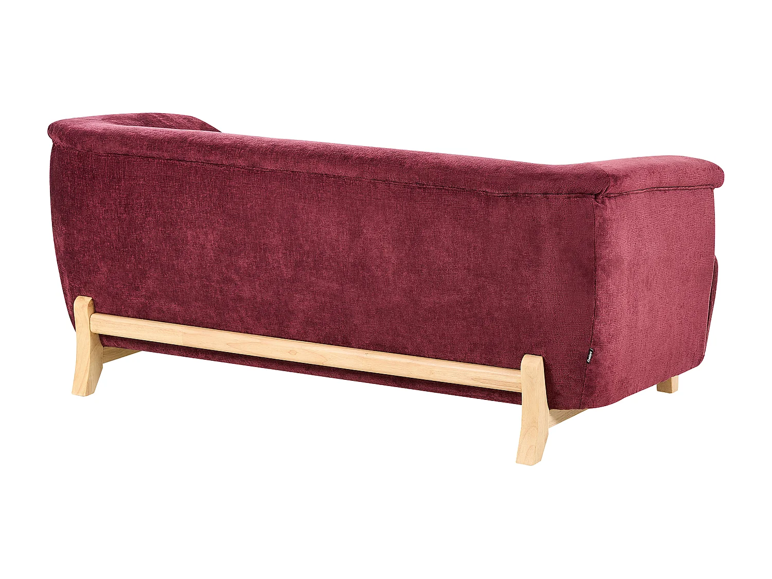 Canapé 2 places ALNOR Tissu chenille Rouge Bordeaux