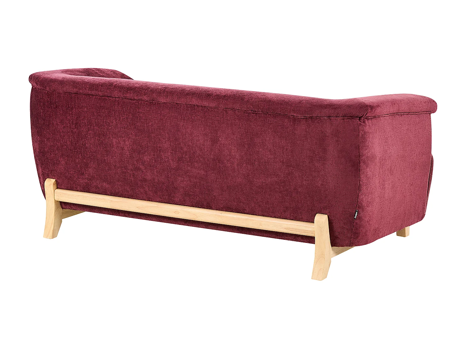 Canapé 2 places ALNOR Tissu chenille Rouge Bordeaux