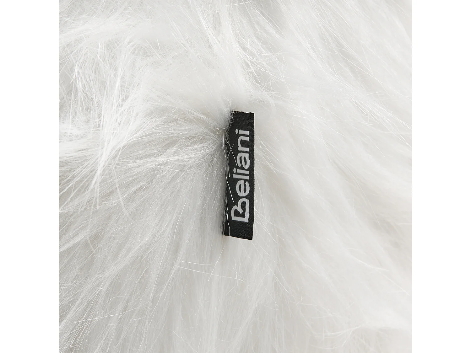 Tabouret animal WOOLLY Fourrure synthétique Blanc