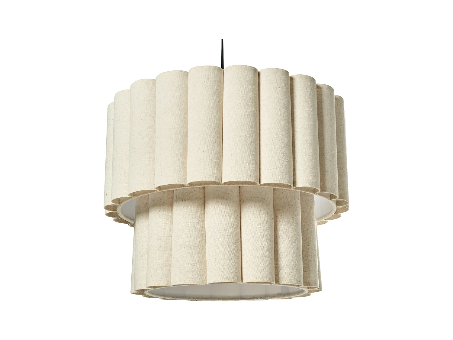 Lampe suspension BELESSA Lin Beige clair