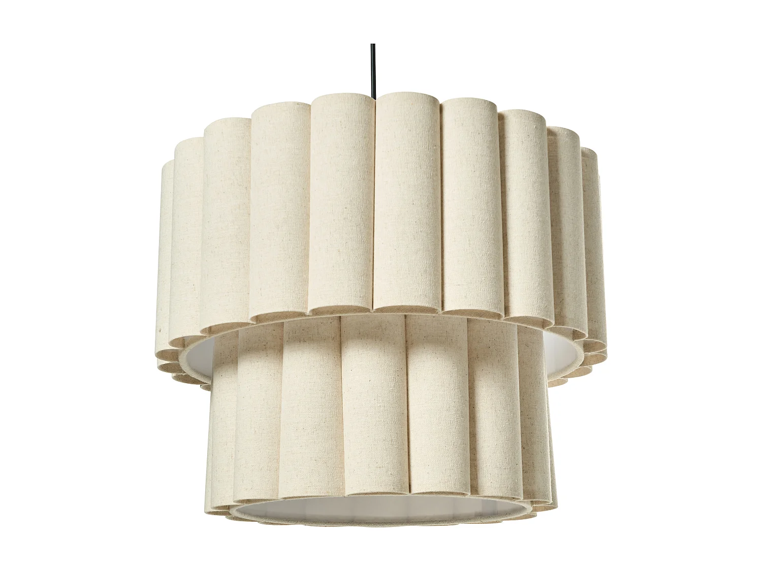Lampe suspension BELESSA Lin Beige clair