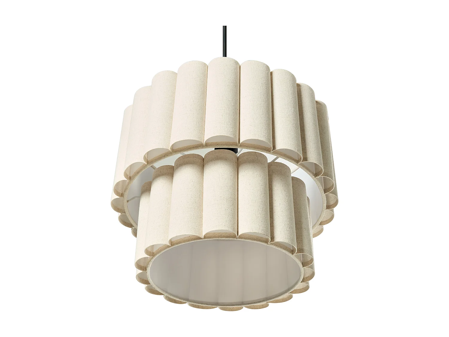 Lampe suspension BELESSA Lin Beige clair