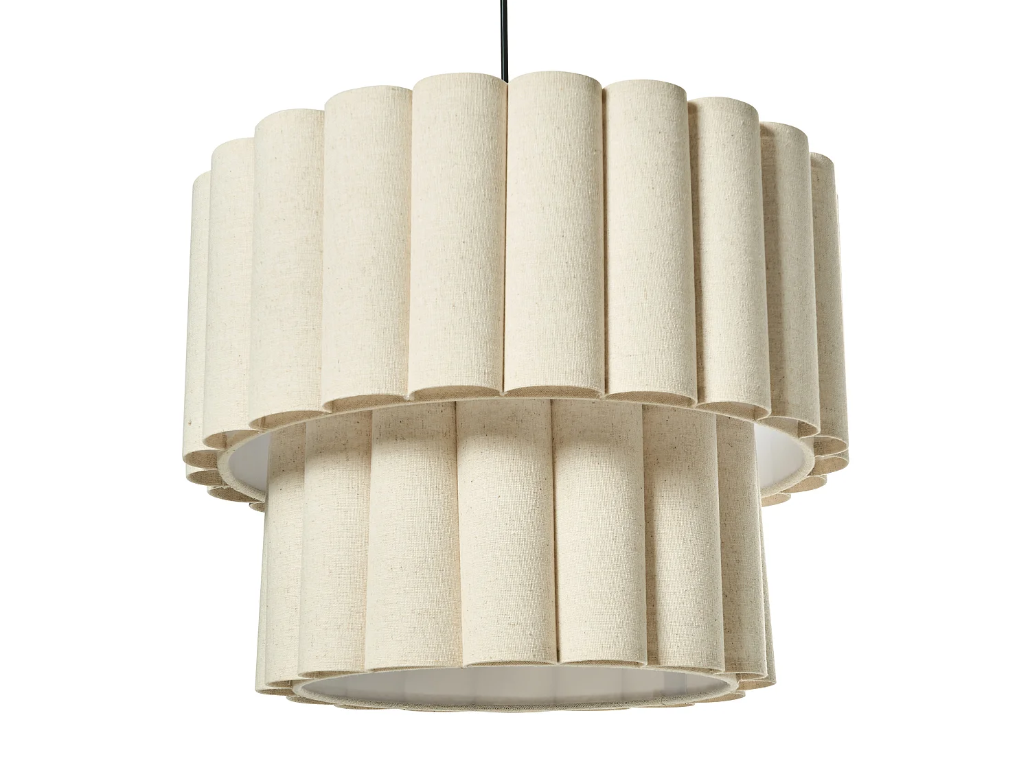 Lampe suspension BELESSA Lin Beige clair