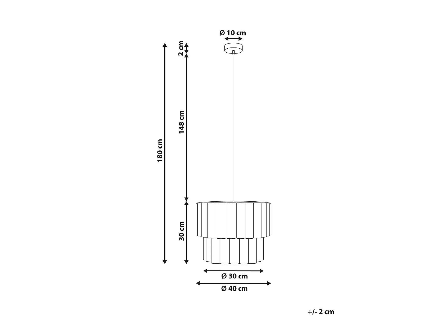 Lampe suspension BELESSA Lin Beige clair