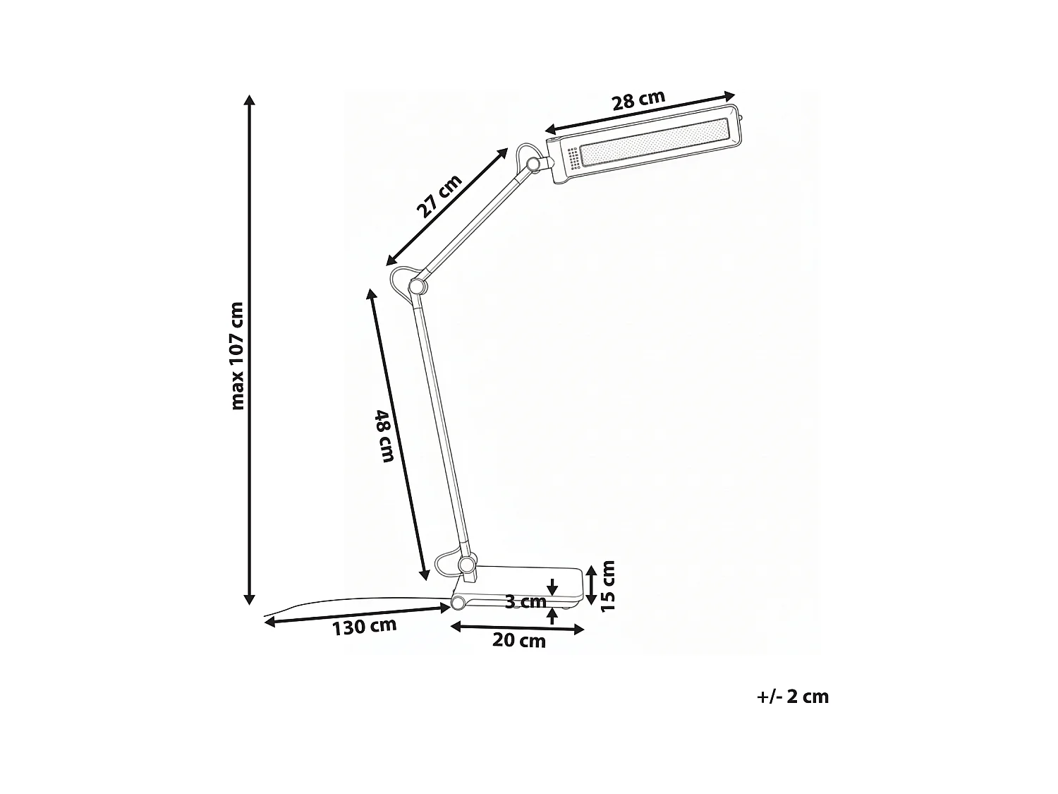 Lampe de bureau LED AQUILA Avec variateur Argenté