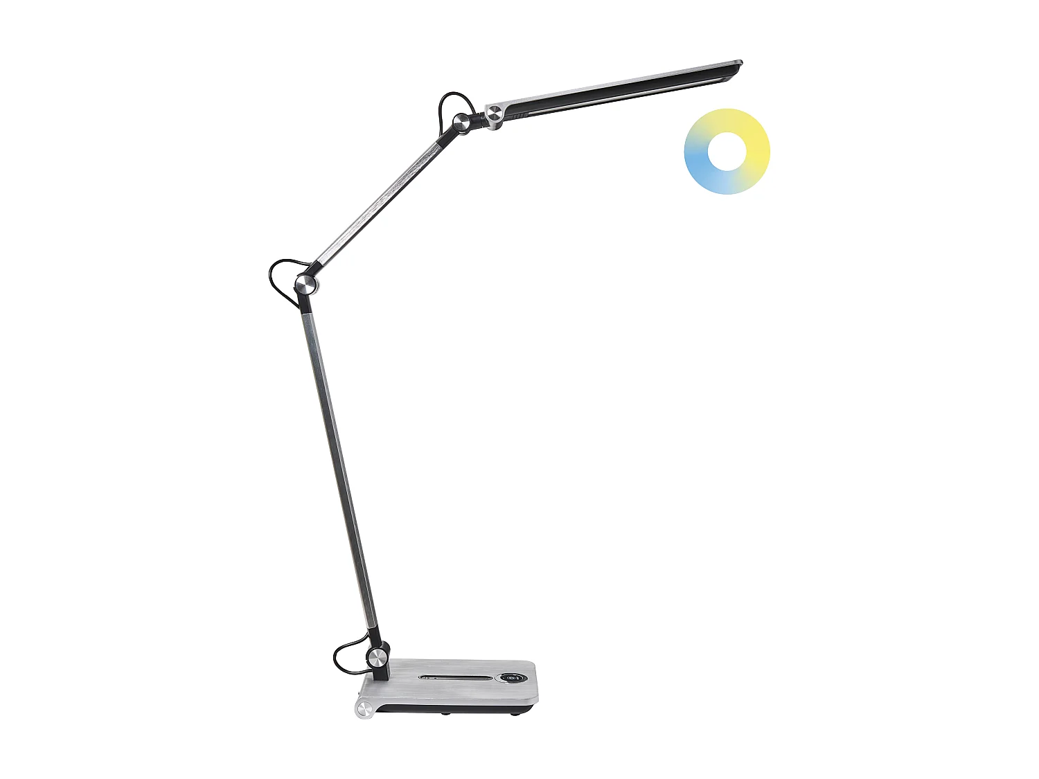 Lampe de bureau LED AQUILA Avec variateur Argenté