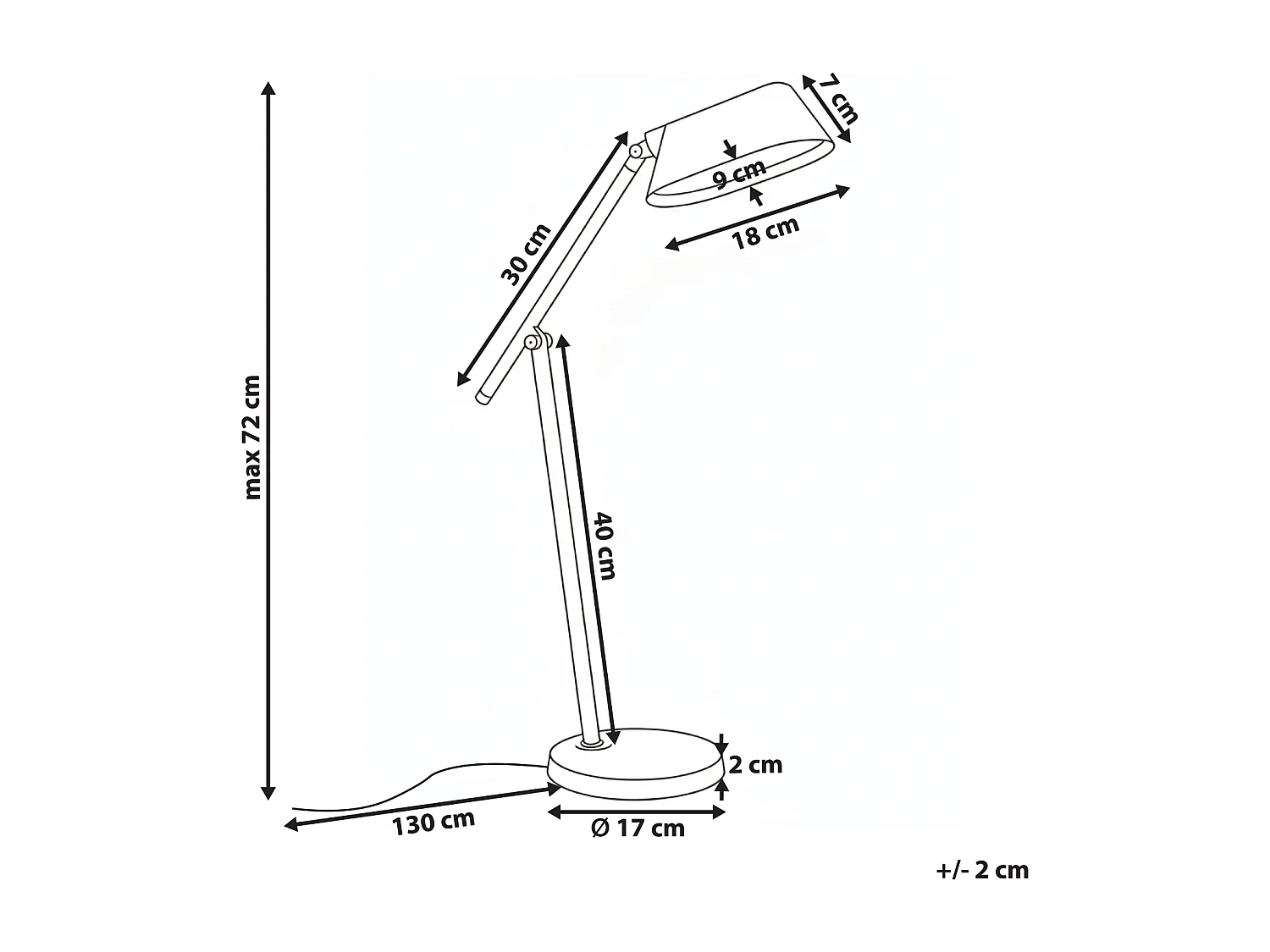 Lampe de bureau LED LEONIS Avec variateur Gris