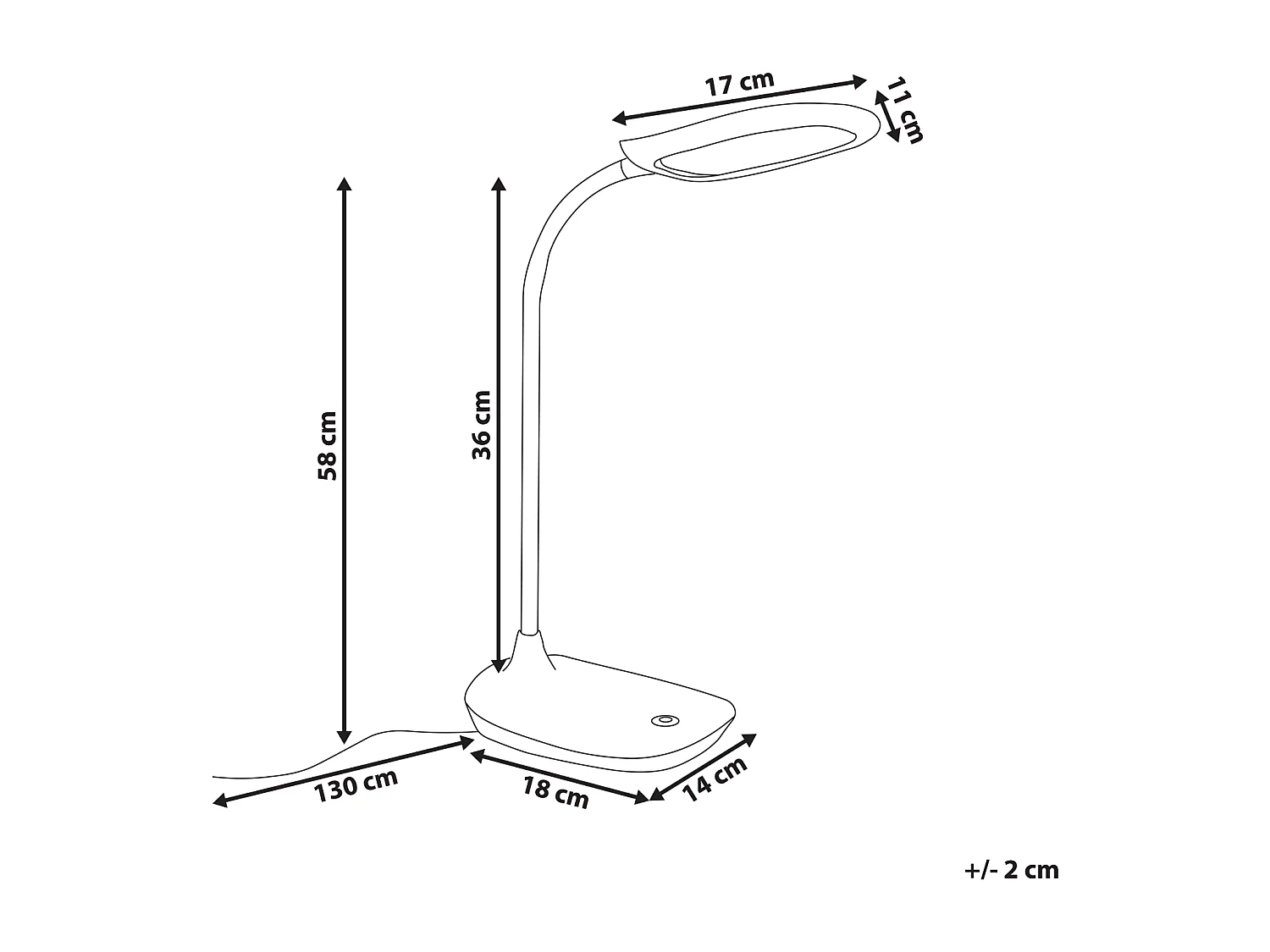 Lampe de bureau LED HYDRA Avec variateur Noir